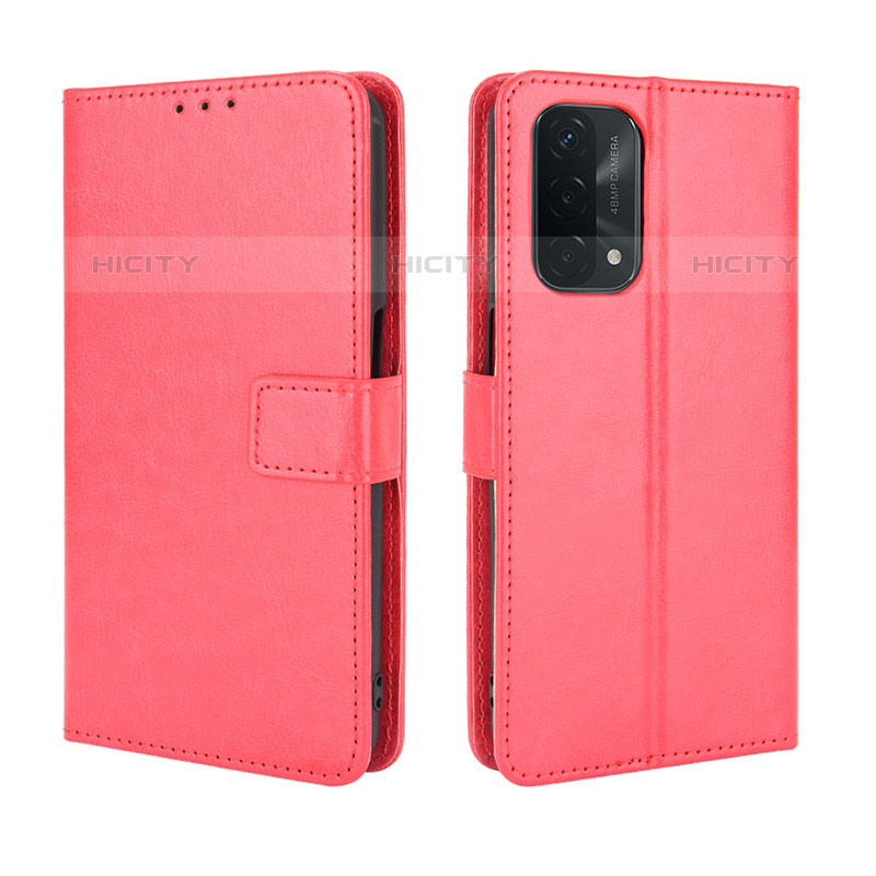 Funda de Cuero Cartera con Soporte Carcasa BY5 para OnePlus Nord N200 5G Rojo