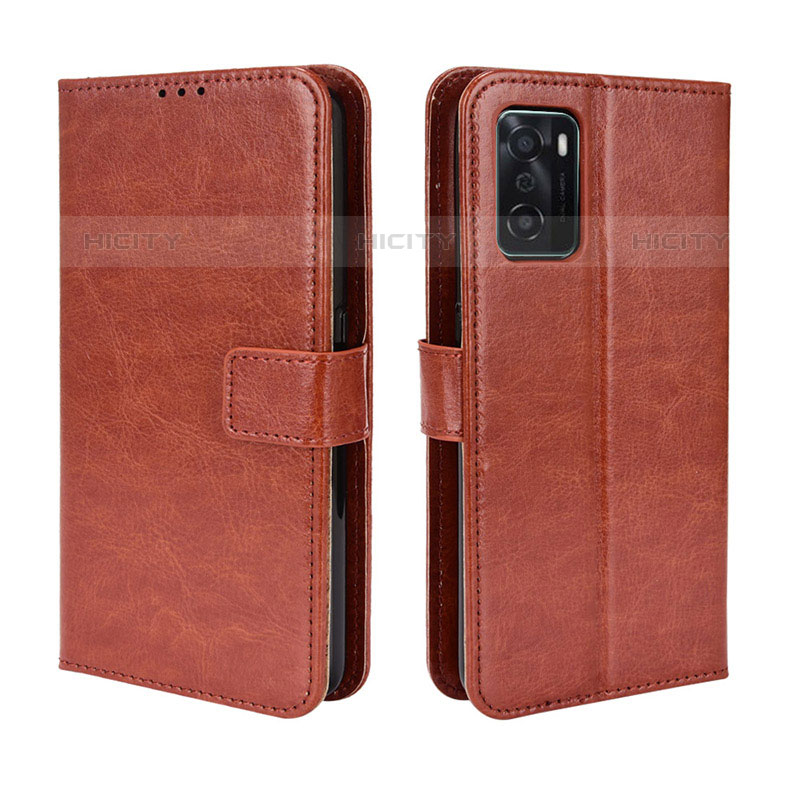 Funda de Cuero Cartera con Soporte Carcasa BY5 para Oppo A55S 5G