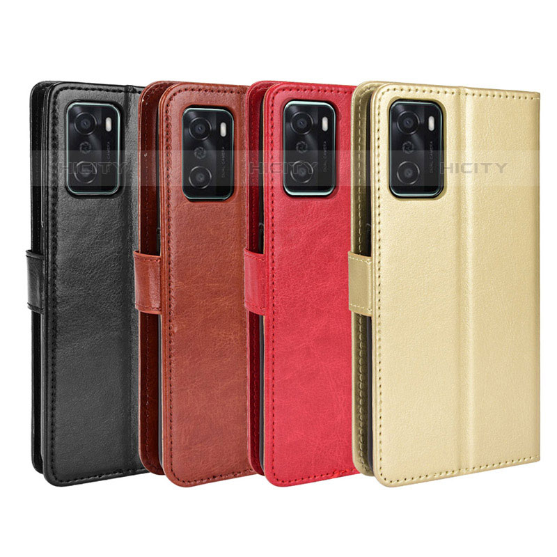 Funda de Cuero Cartera con Soporte Carcasa BY5 para Oppo A55S 5G