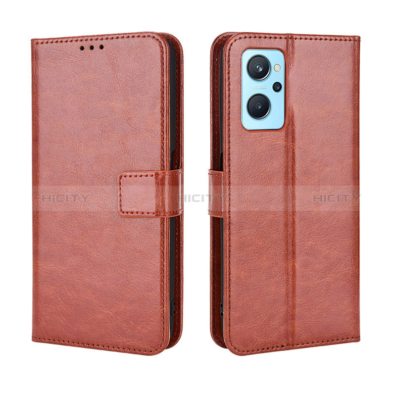 Funda de Cuero Cartera con Soporte Carcasa BY5 para Oppo A96 4G Marron