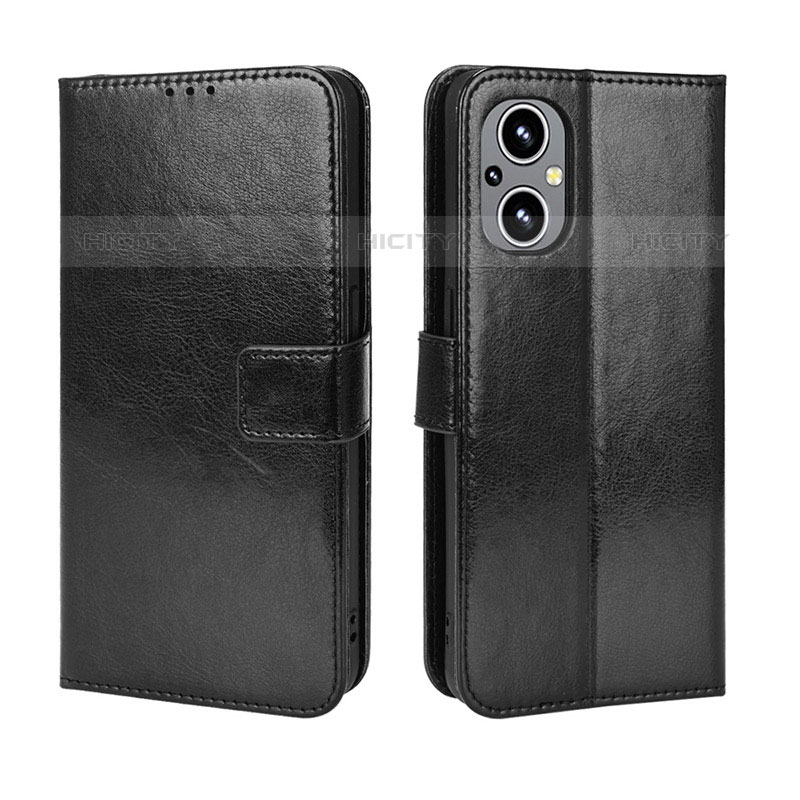 Funda de Cuero Cartera con Soporte Carcasa BY5 para Oppo F21 Pro 5G Negro