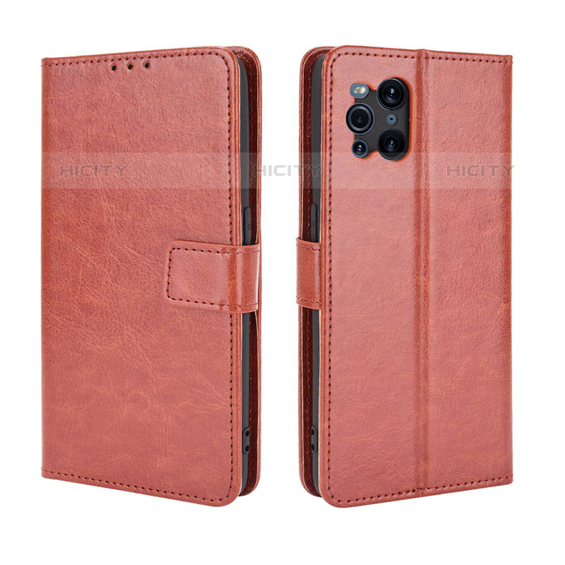 Funda de Cuero Cartera con Soporte Carcasa BY5 para Oppo Find X3 Pro 5G