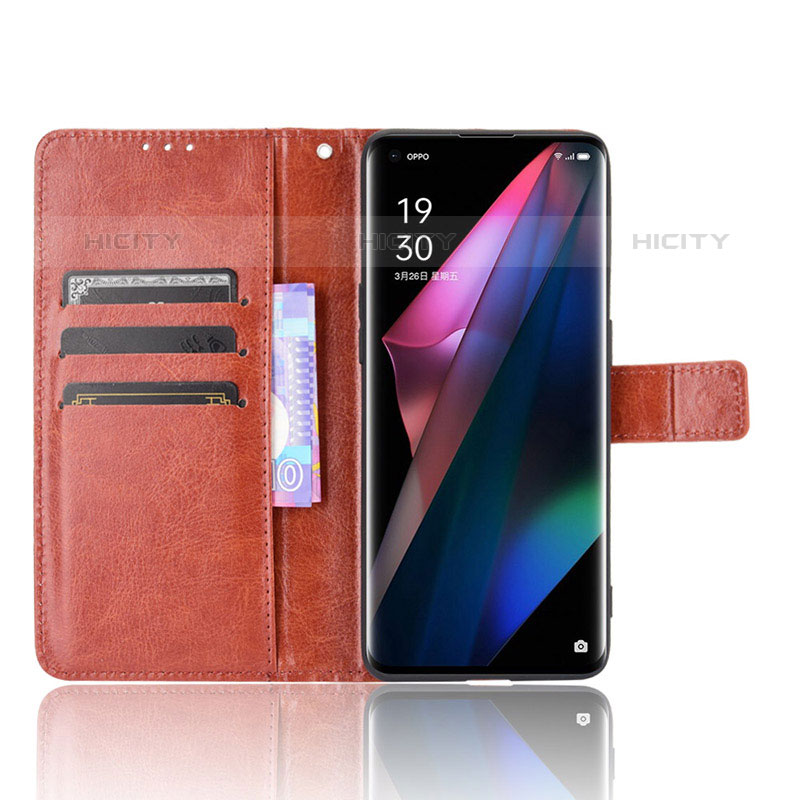 Funda de Cuero Cartera con Soporte Carcasa BY5 para Oppo Find X3 Pro 5G