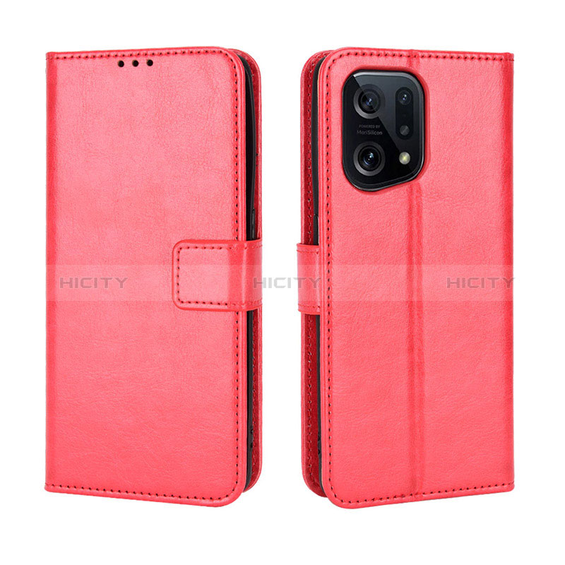 Funda de Cuero Cartera con Soporte Carcasa BY5 para Oppo Find X5 5G