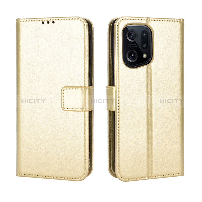 Funda de Cuero Cartera con Soporte Carcasa BY5 para Oppo Find X5 5G