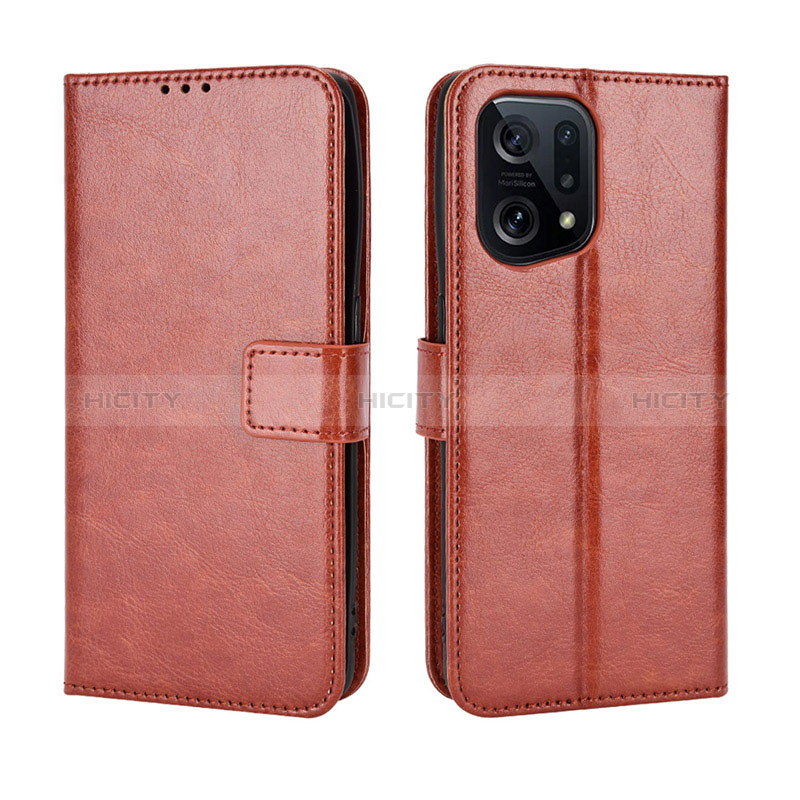 Funda de Cuero Cartera con Soporte Carcasa BY5 para Oppo Find X5 5G