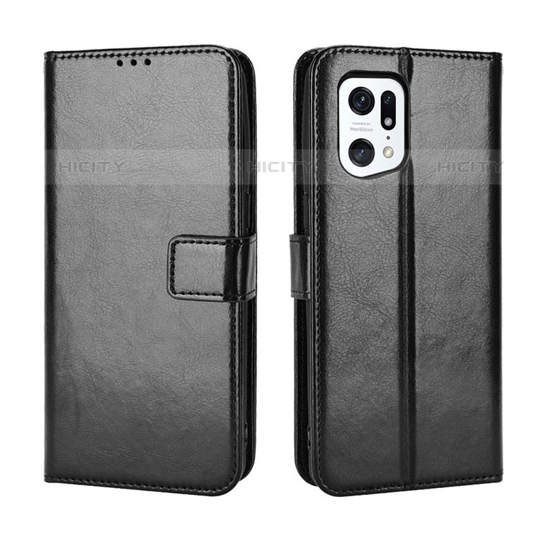 Funda de Cuero Cartera con Soporte Carcasa BY5 para Oppo Find X5 Pro 5G