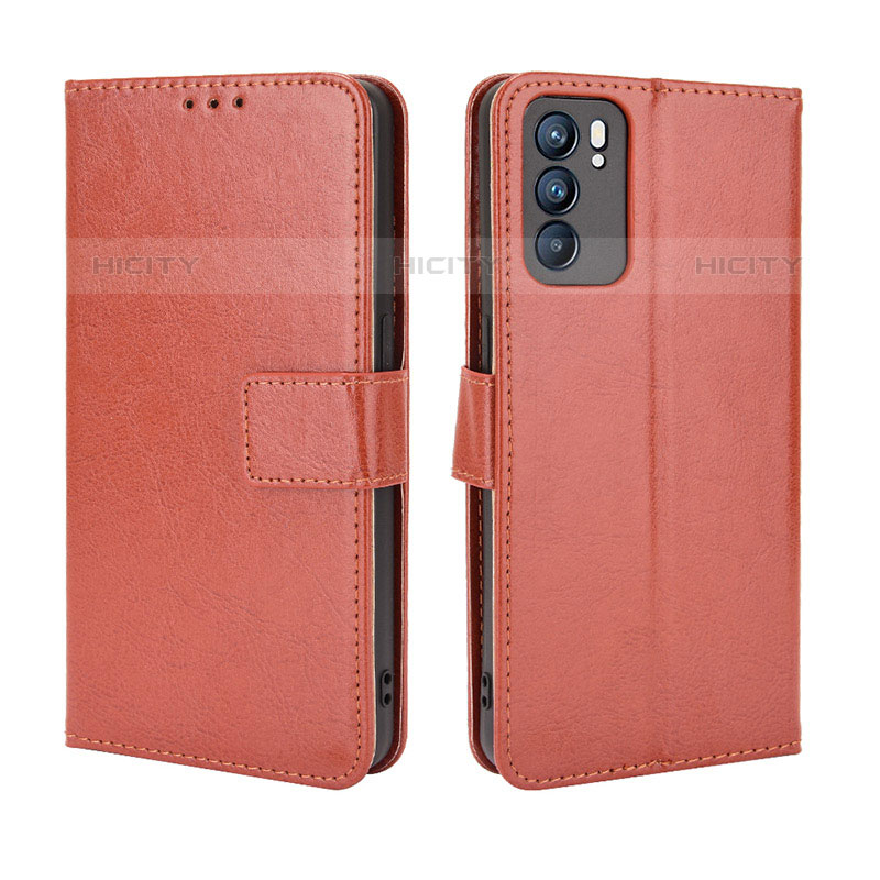 Funda de Cuero Cartera con Soporte Carcasa BY5 para Oppo Reno6 5G