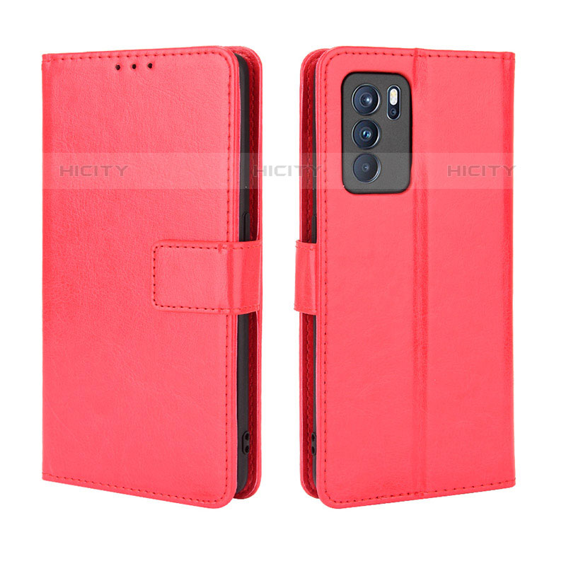 Funda de Cuero Cartera con Soporte Carcasa BY5 para Oppo Reno6 Pro 5G India