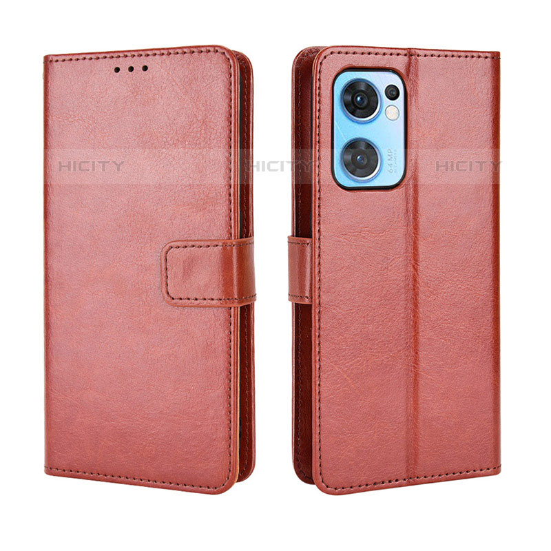 Funda de Cuero Cartera con Soporte Carcasa BY5 para Oppo Reno7 5G