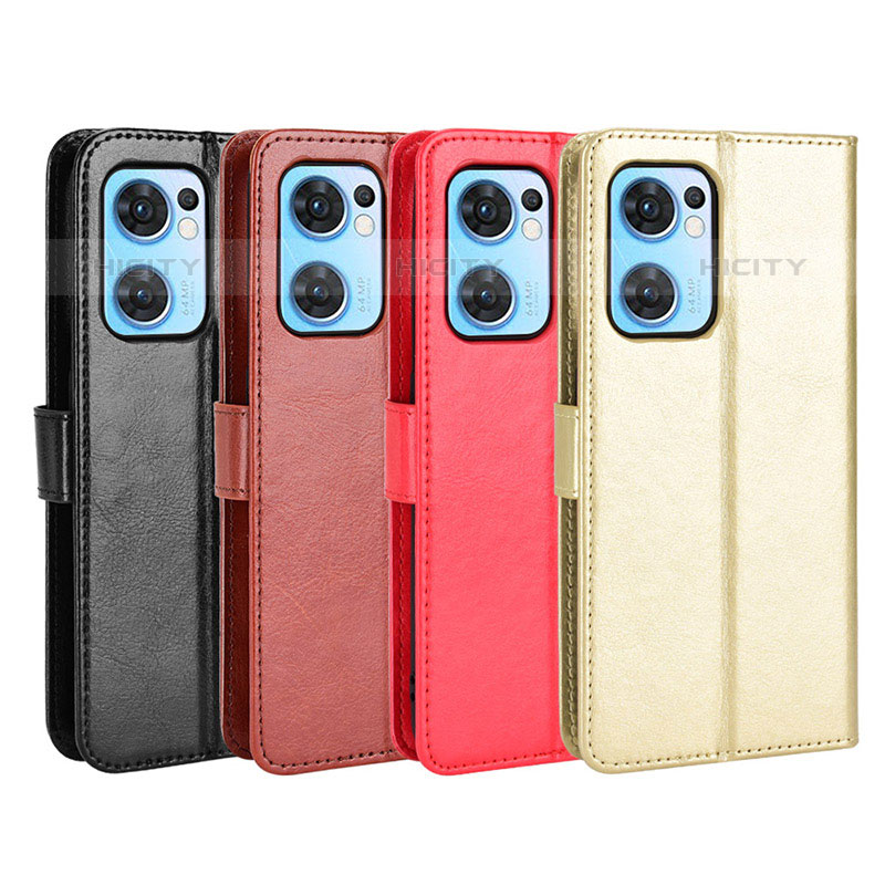 Funda de Cuero Cartera con Soporte Carcasa BY5 para Oppo Reno7 5G