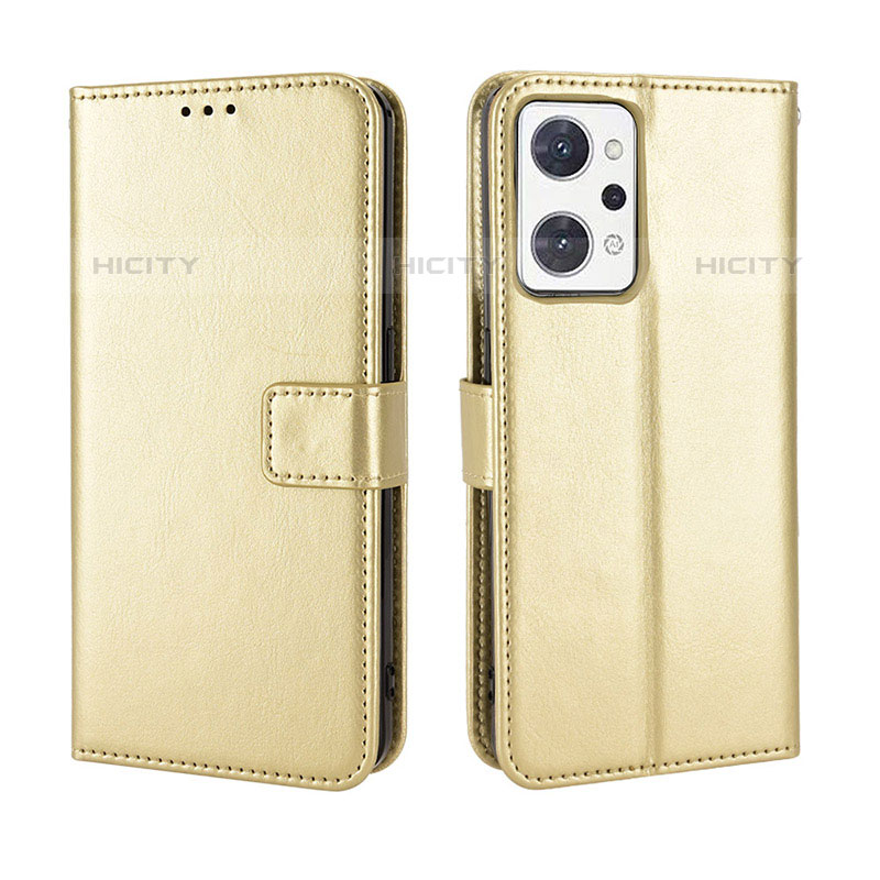 Funda de Cuero Cartera con Soporte Carcasa BY5 para Oppo Reno7 A Oro