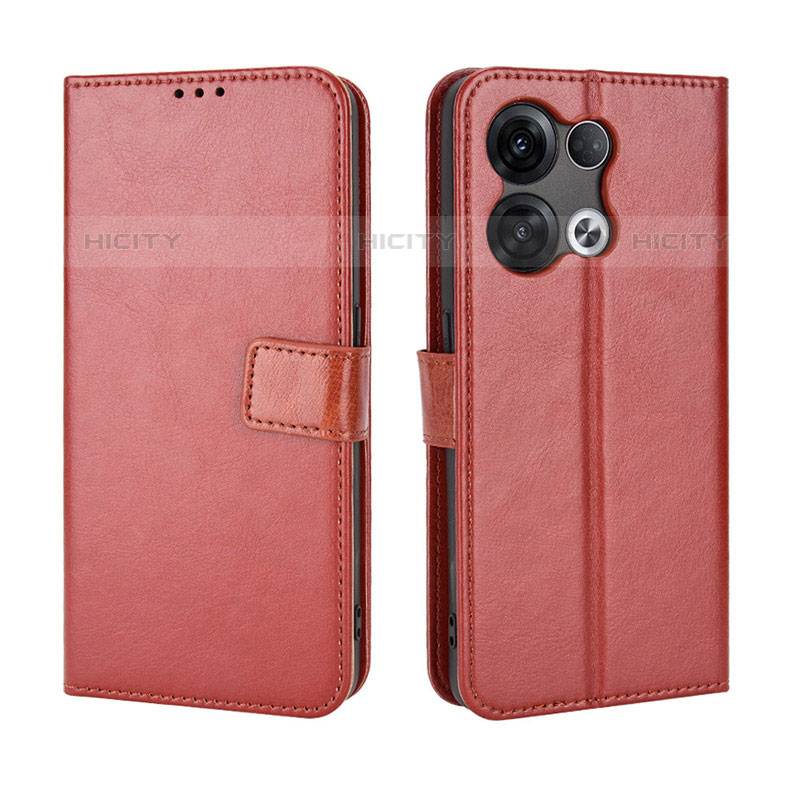 Funda de Cuero Cartera con Soporte Carcasa BY5 para Oppo Reno8 5G Marron