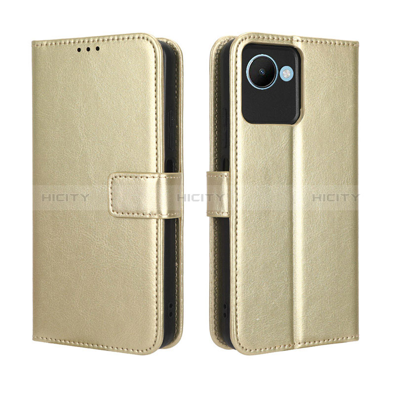 Funda de Cuero Cartera con Soporte Carcasa BY5 para Realme C30s Oro