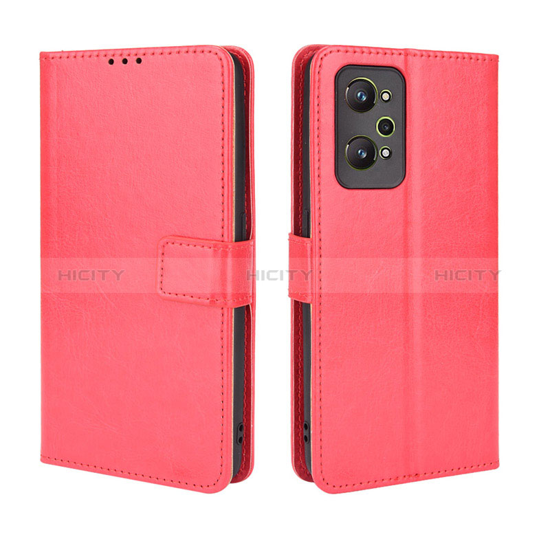 Funda de Cuero Cartera con Soporte Carcasa BY5 para Realme GT Neo2 5G Rojo