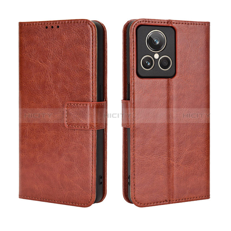 Funda de Cuero Cartera con Soporte Carcasa BY5 para Realme GT2 Master Explorer Marron