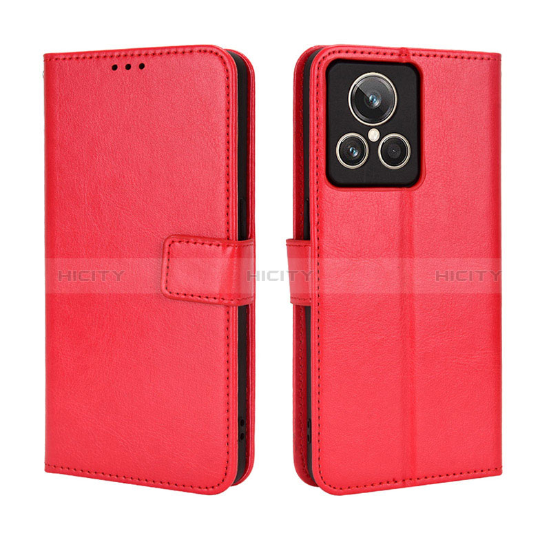 Funda de Cuero Cartera con Soporte Carcasa BY5 para Realme GT2 Master Explorer Rojo