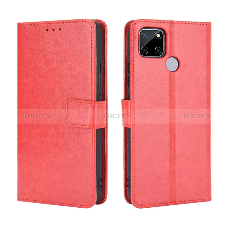 Funda de Cuero Cartera con Soporte Carcasa BY5 para Realme Narzo 30A Rojo