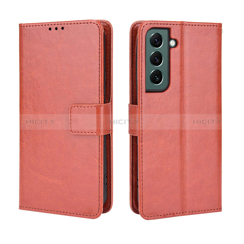 Funda de Cuero Cartera con Soporte Carcasa BY5 para Samsung Galaxy S23 Plus 5G Marron