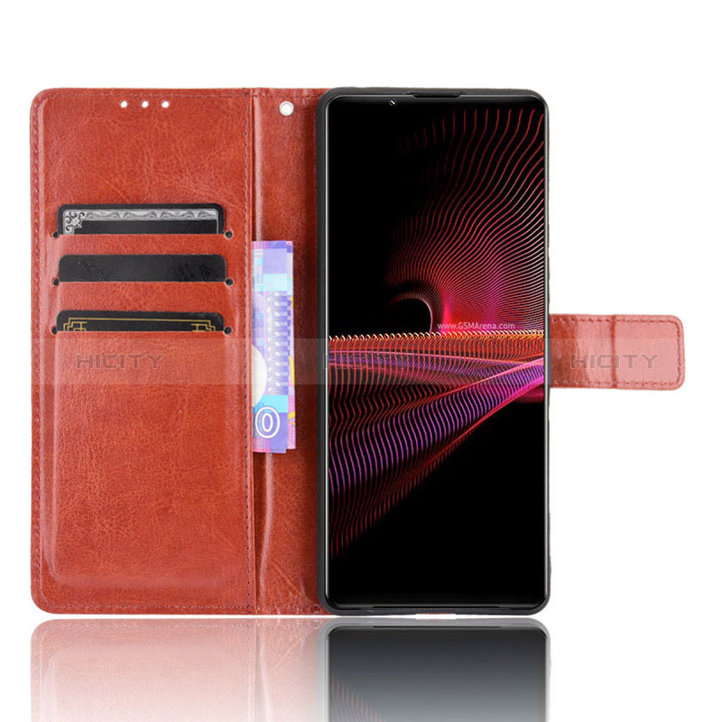 Funda de Cuero Cartera con Soporte Carcasa BY5 para Sony Xperia 1 III