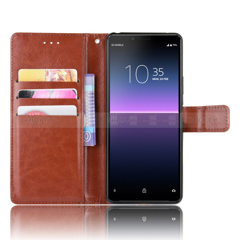 Funda de Cuero Cartera con Soporte Carcasa BY5 para Sony Xperia 10 II