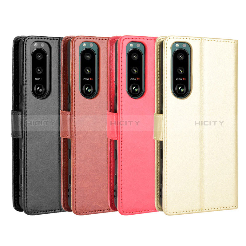 Funda de Cuero Cartera con Soporte Carcasa BY5 para Sony Xperia 5 III SO-53B