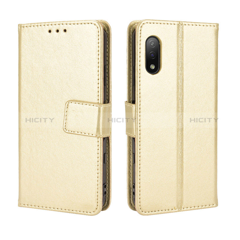 Funda de Cuero Cartera con Soporte Carcasa BY5 para Sony Xperia Ace II Oro