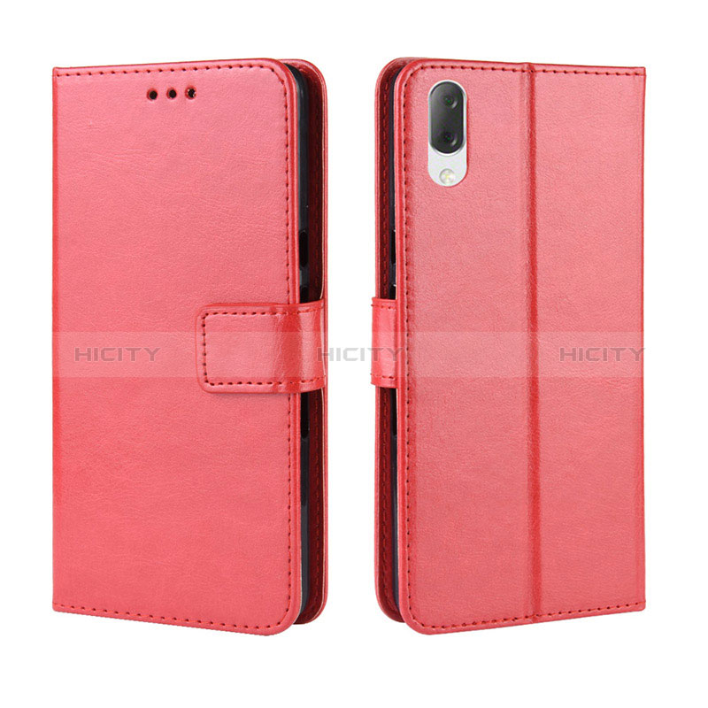 Funda de Cuero Cartera con Soporte Carcasa BY5 para Sony Xperia L3 Rojo