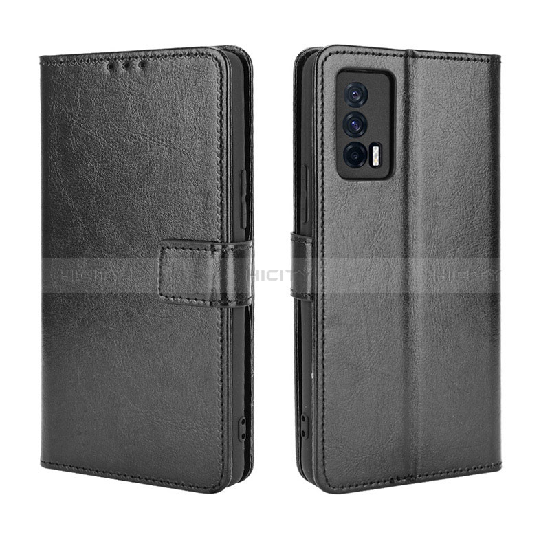 Funda de Cuero Cartera con Soporte Carcasa BY5 para Vivo iQOO 7 India 5G Negro