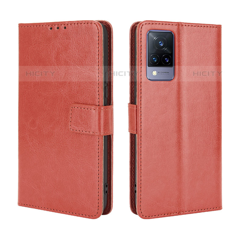 Funda de Cuero Cartera con Soporte Carcasa BY5 para Vivo V21s 5G