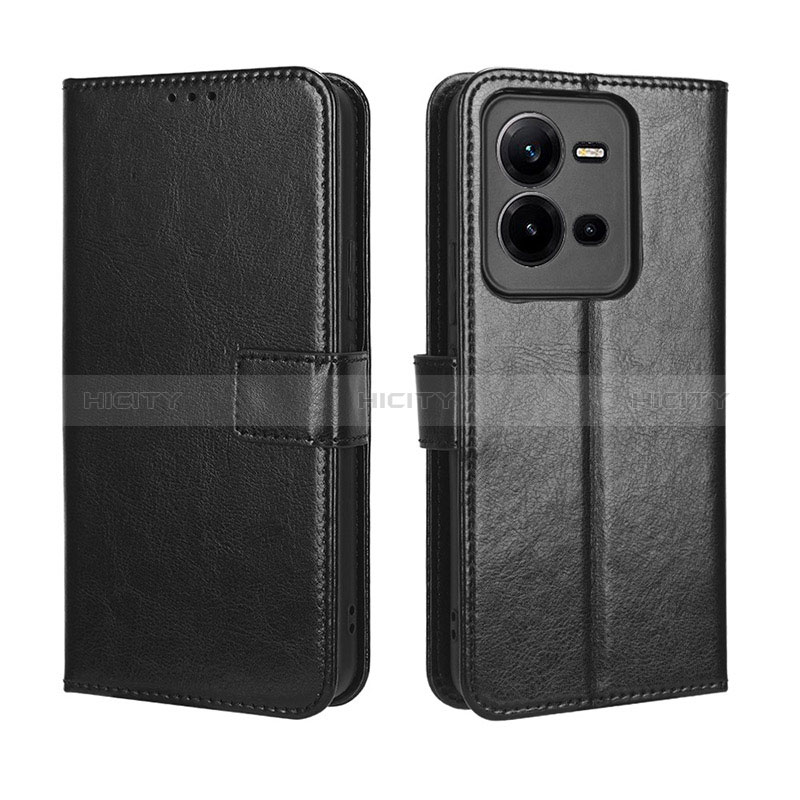 Funda de Cuero Cartera con Soporte Carcasa BY5 para Vivo V25e Negro