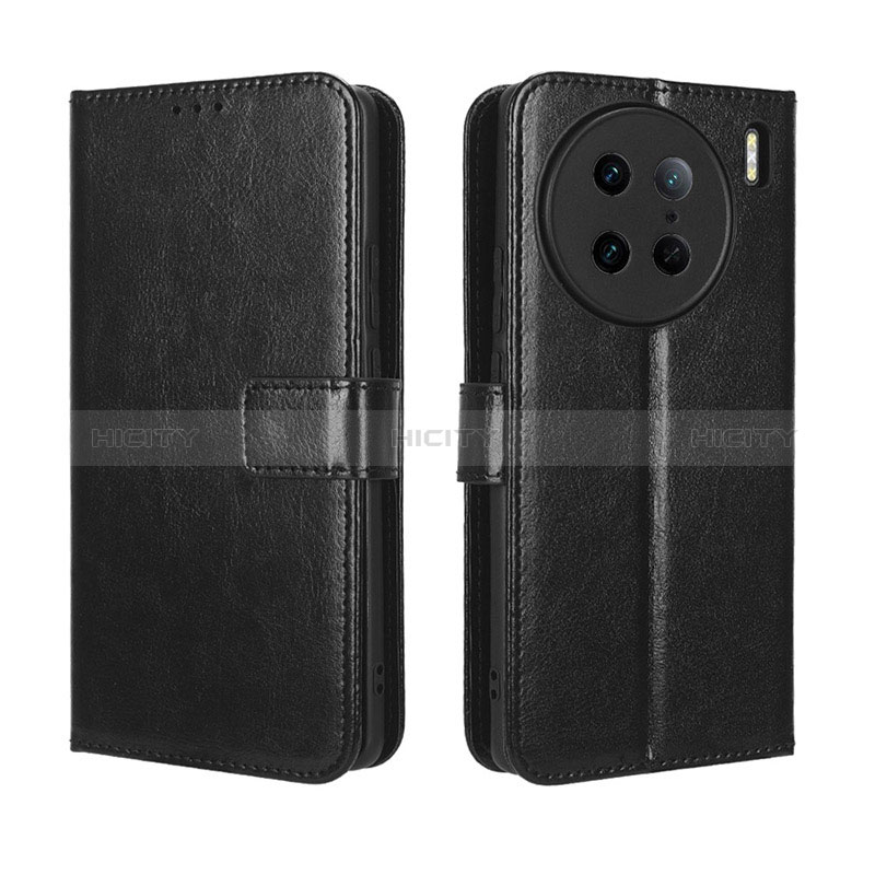 Funda de Cuero Cartera con Soporte Carcasa BY5 para Vivo X90 Pro 5G Negro