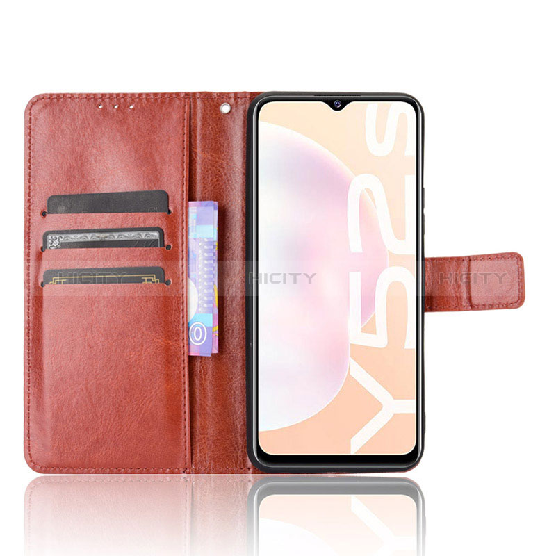 Funda de Cuero Cartera con Soporte Carcasa BY5 para Vivo Y52s t1 5G