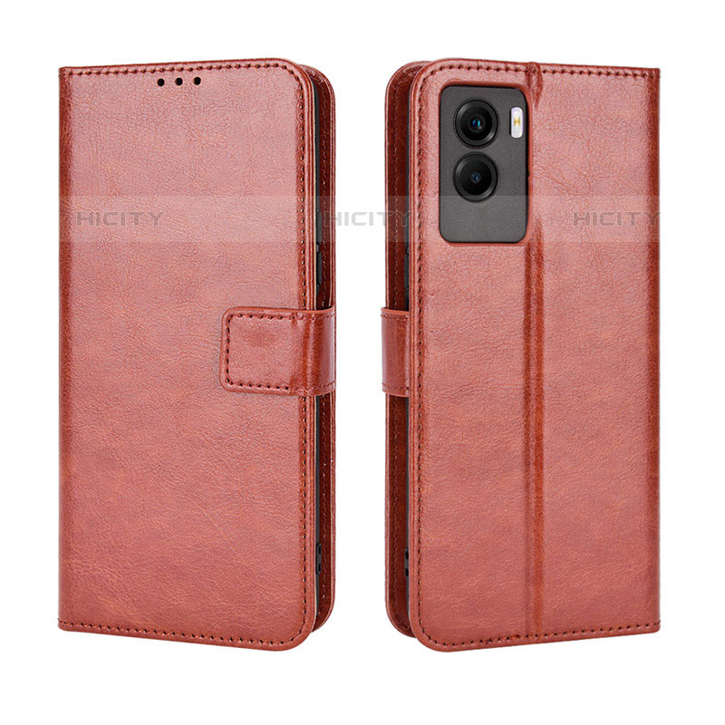 Funda de Cuero Cartera con Soporte Carcasa BY5 para Vivo Y55s (2021) Marron