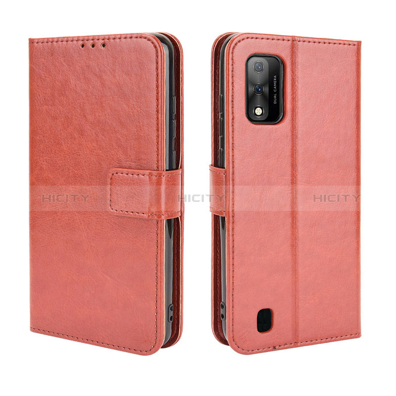 Funda de Cuero Cartera con Soporte Carcasa BY5 para Wiko Ride 3 Marron