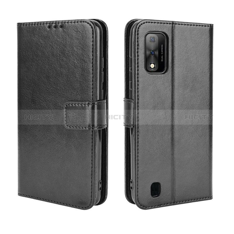 Funda de Cuero Cartera con Soporte Carcasa BY5 para Wiko Ride 3 Negro