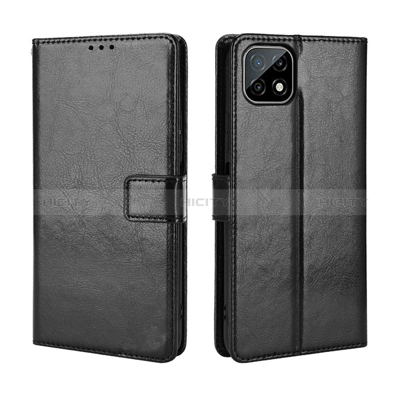 Funda de Cuero Cartera con Soporte Carcasa BY5 para Wiko T3 Negro