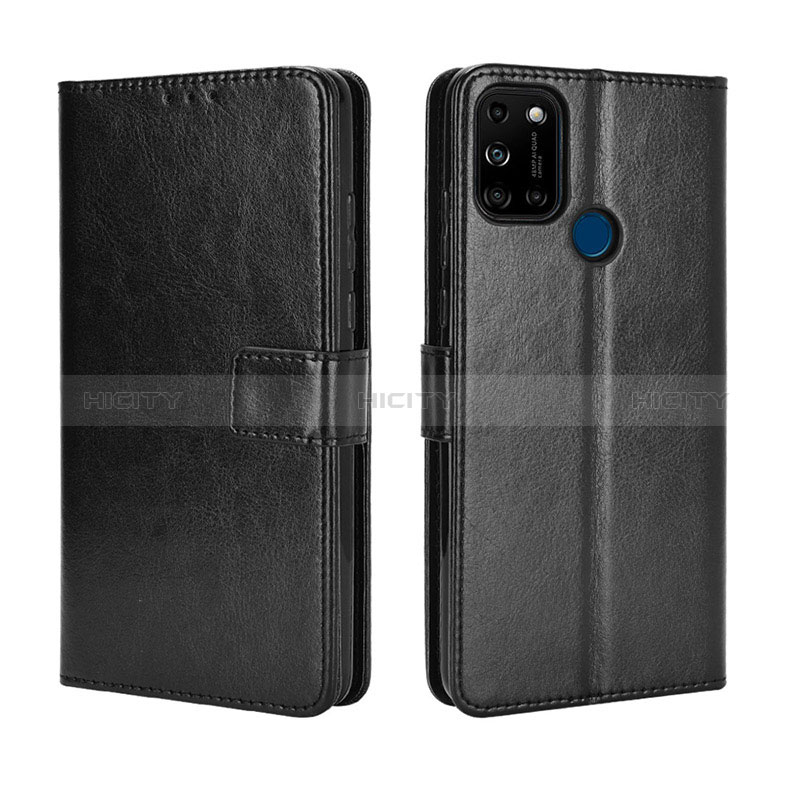 Funda de Cuero Cartera con Soporte Carcasa BY5 para Wiko View5 Negro