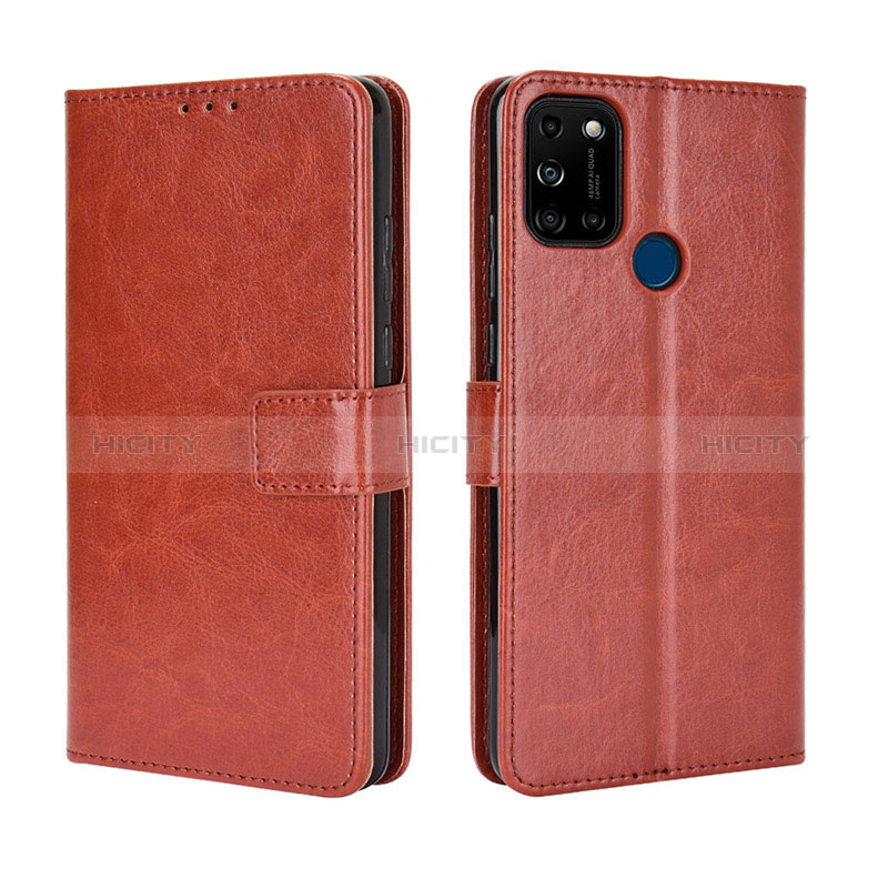 Funda de Cuero Cartera con Soporte Carcasa BY5 para Wiko View5 Plus Marron