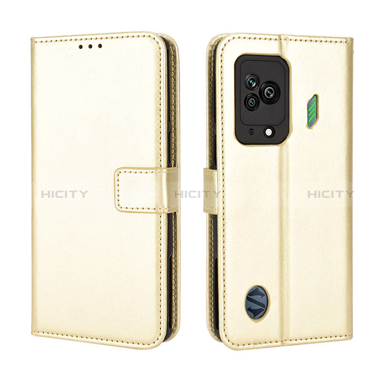 Funda de Cuero Cartera con Soporte Carcasa BY5 para Xiaomi Black Shark 5 5G Oro