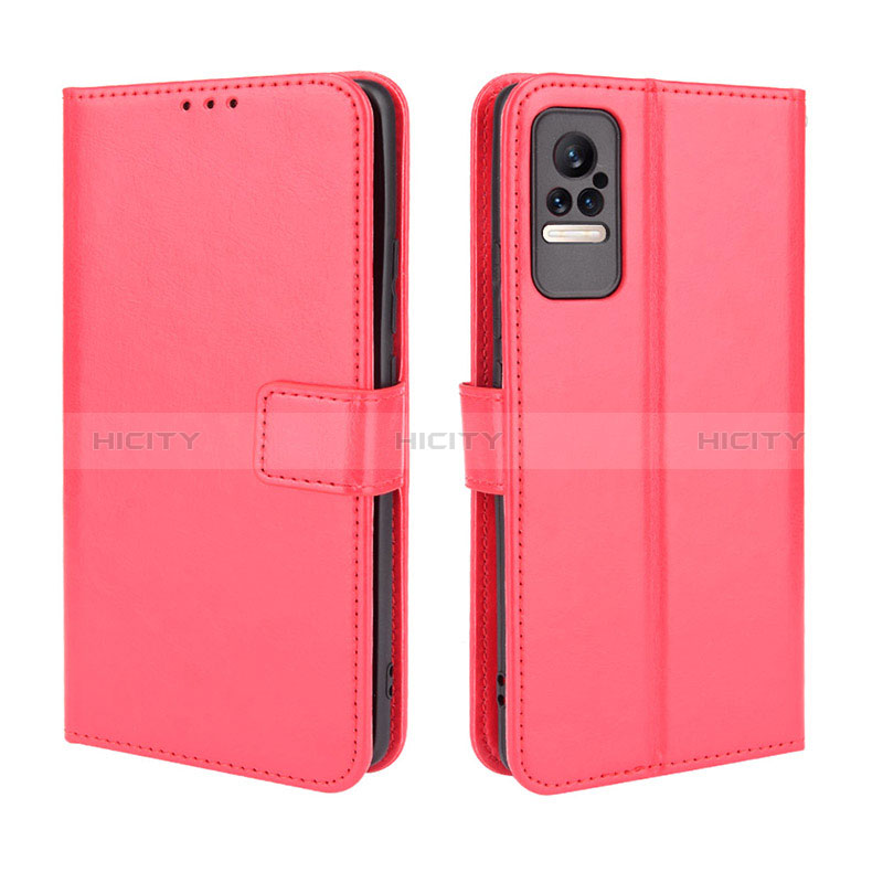 Funda de Cuero Cartera con Soporte Carcasa BY5 para Xiaomi Civi 1S 5G Rojo