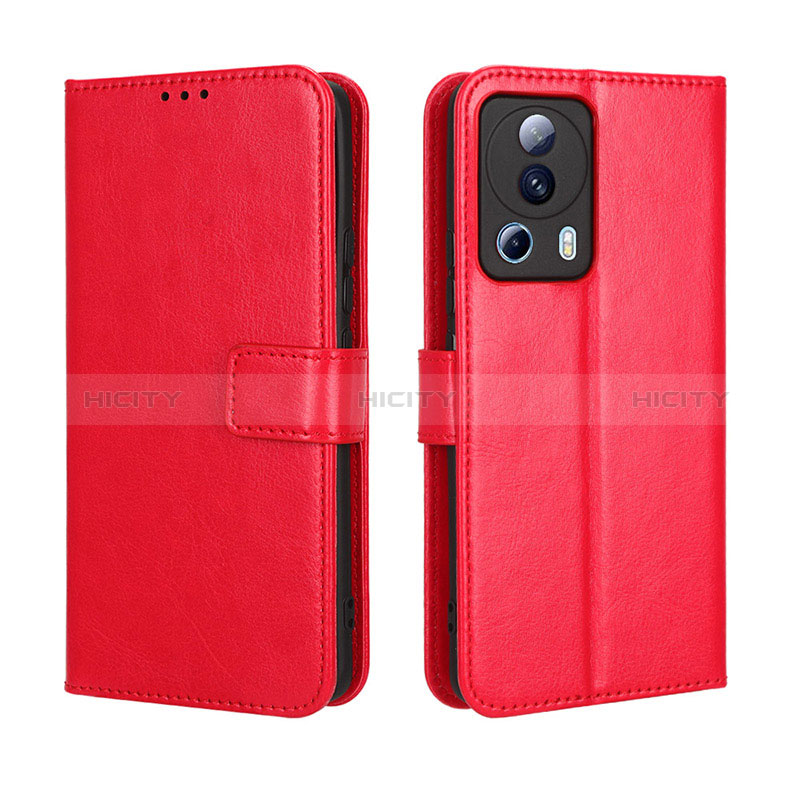 Funda de Cuero Cartera con Soporte Carcasa BY5 para Xiaomi Civi 2 5G Rojo