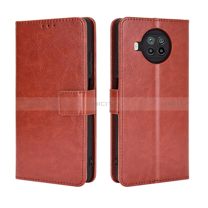 Funda de Cuero Cartera con Soporte Carcasa BY5 para Xiaomi Mi 10i 5G Marron