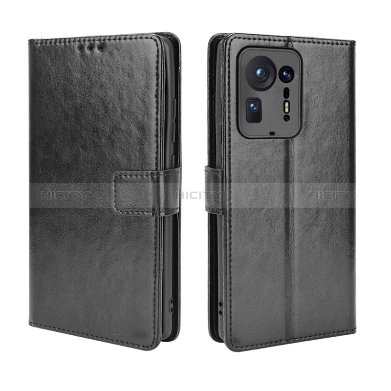 Funda de Cuero Cartera con Soporte Carcasa BY5 para Xiaomi Mi Mix 4 5G Negro