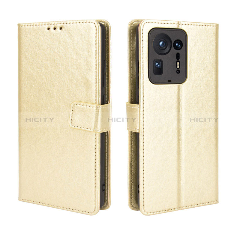 Funda de Cuero Cartera con Soporte Carcasa BY5 para Xiaomi Mi Mix 4 5G Oro