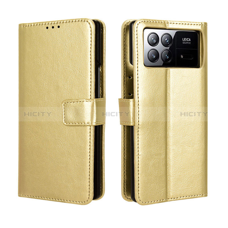 Funda de Cuero Cartera con Soporte Carcasa BY5 para Xiaomi Mix Fold 3 5G Oro