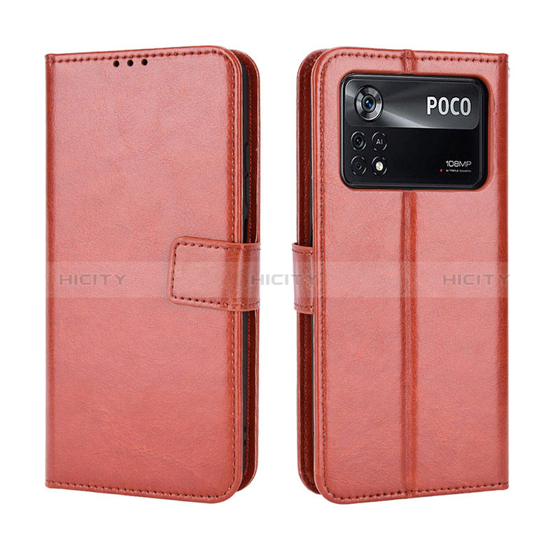 Funda de Cuero Cartera con Soporte Carcasa BY5 para Xiaomi Poco M4 Pro 4G