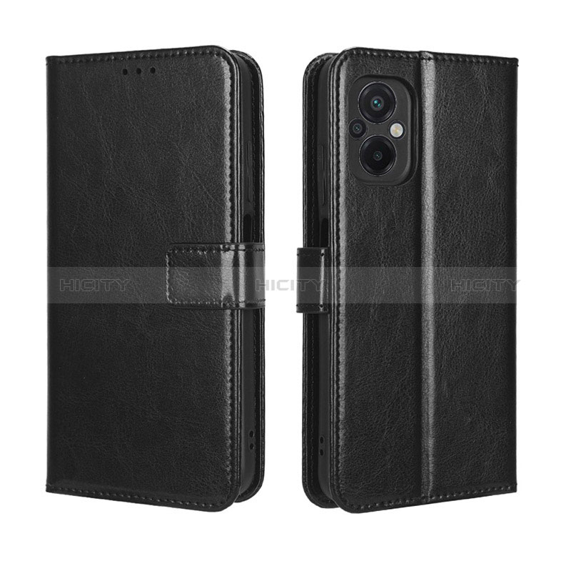 Funda de Cuero Cartera con Soporte Carcasa BY5 para Xiaomi Poco M5 4G Negro