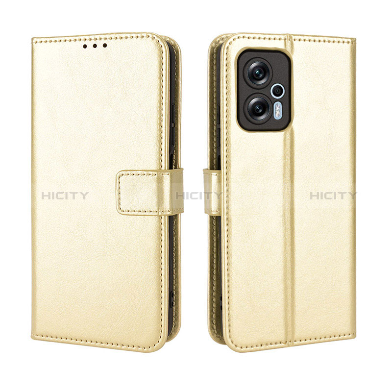 Funda de Cuero Cartera con Soporte Carcasa BY5 para Xiaomi Poco X4 GT 5G Oro