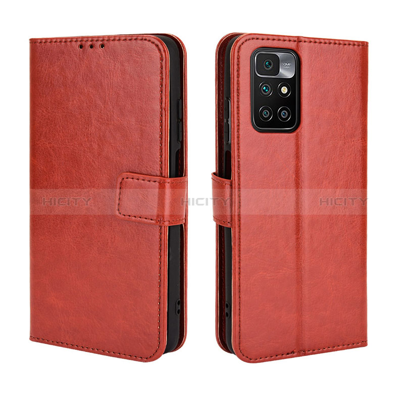 Funda de Cuero Cartera con Soporte Carcasa BY5 para Xiaomi Redmi 10 (2022) Marron